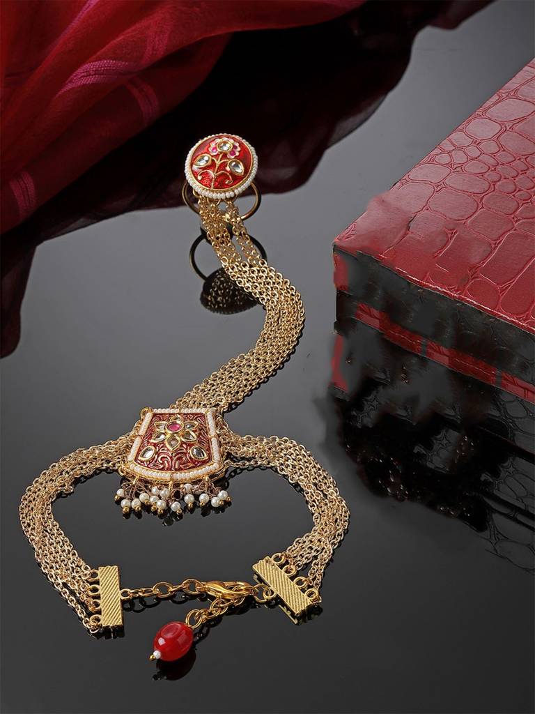 Merlot Magic Hath Phool Hand Jewellery : DGH1H23012