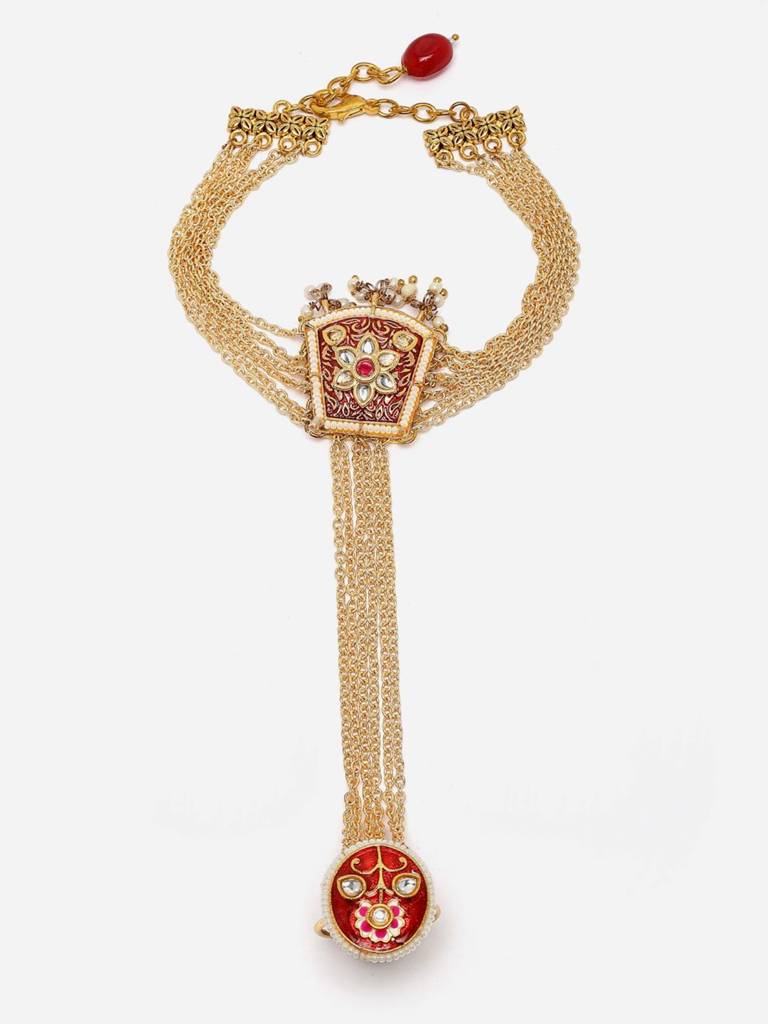 Merlot Magic Hath Phool Hand Jewellery : DGH1H23012