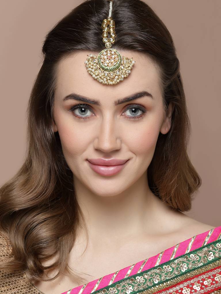 Seagreen Maang Tikka Hair Jewellery : DGH2M23003