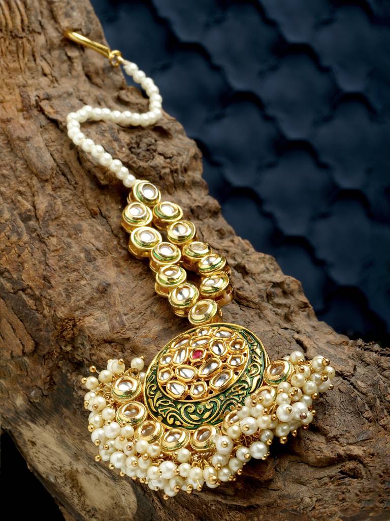 Seagreen Maang Tikka Hair Jewellery : DGH2M23003