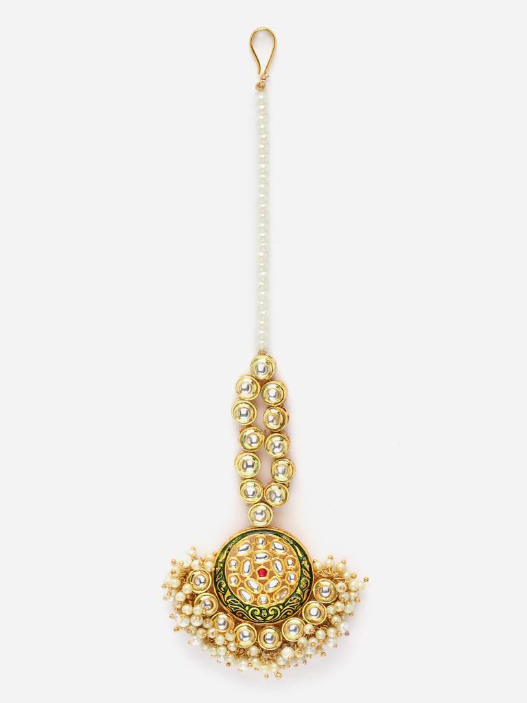 Seagreen Maang Tikka Hair Jewellery : DGH2M23003