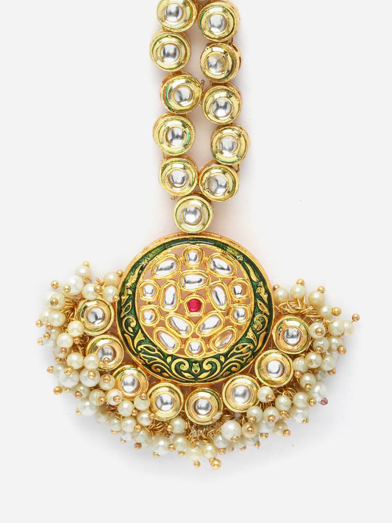 Seagreen Maang Tikka Hair Jewellery : DGH2M23003