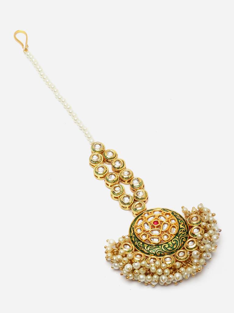Seagreen Maang Tikka Hair Jewellery : DGH2M23003