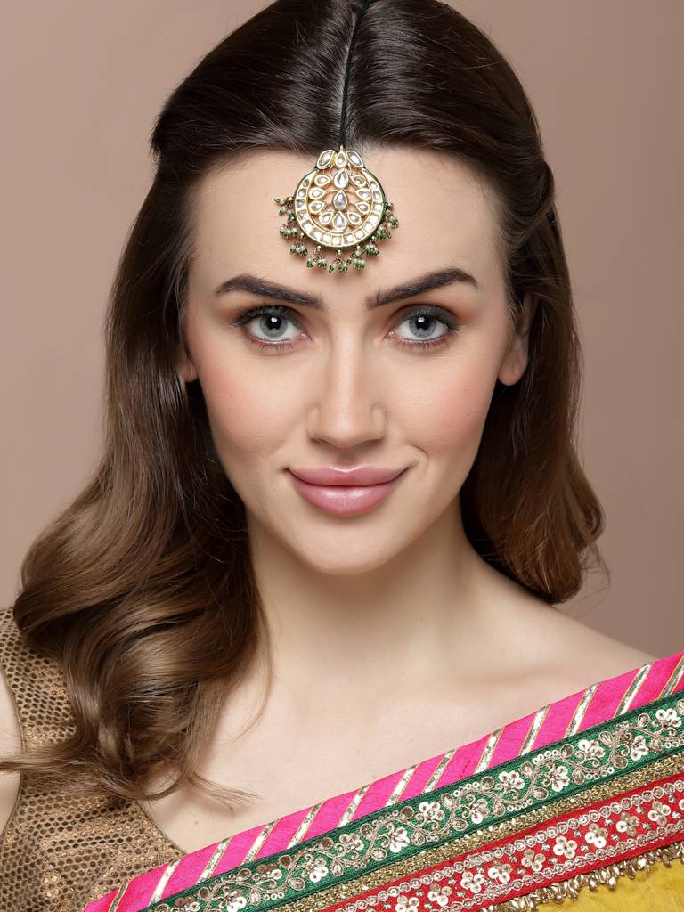 Zard Aain  Maang Tikka Hair Jewellery : DGH2M23004