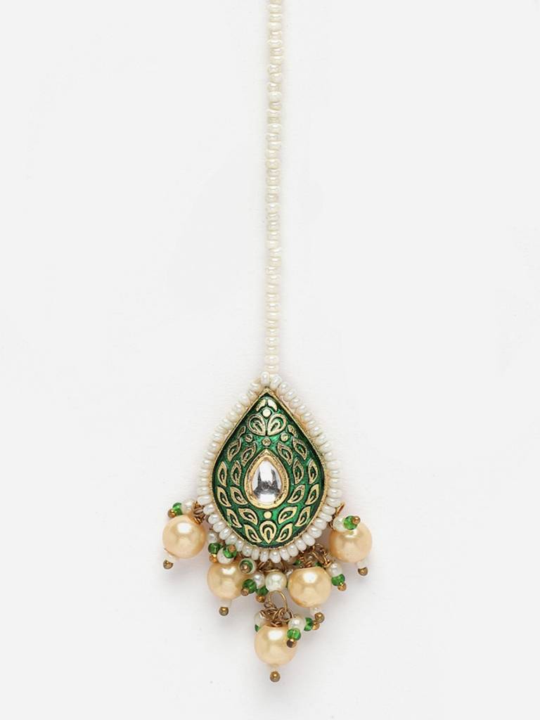 Tarragon Maang Tikka Hair Jewellery : DGH2M24005