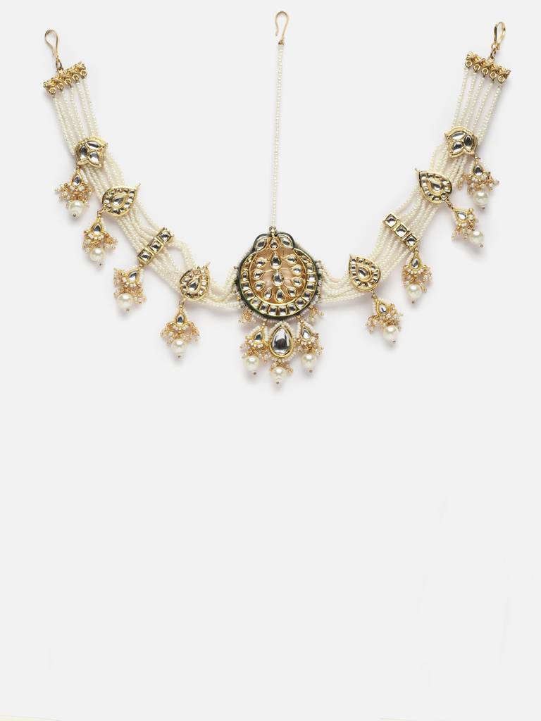 Ecru Matha Patti Hair Jewellery : DGH2MP24001