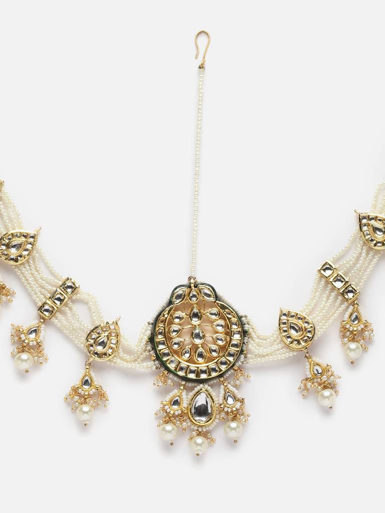 Ecru Matha Patti Hair Jewellery : DGH2MP24001