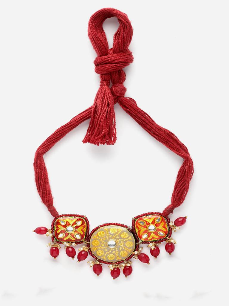 Brandy Blaze Chokar Necklace : DGNC23007