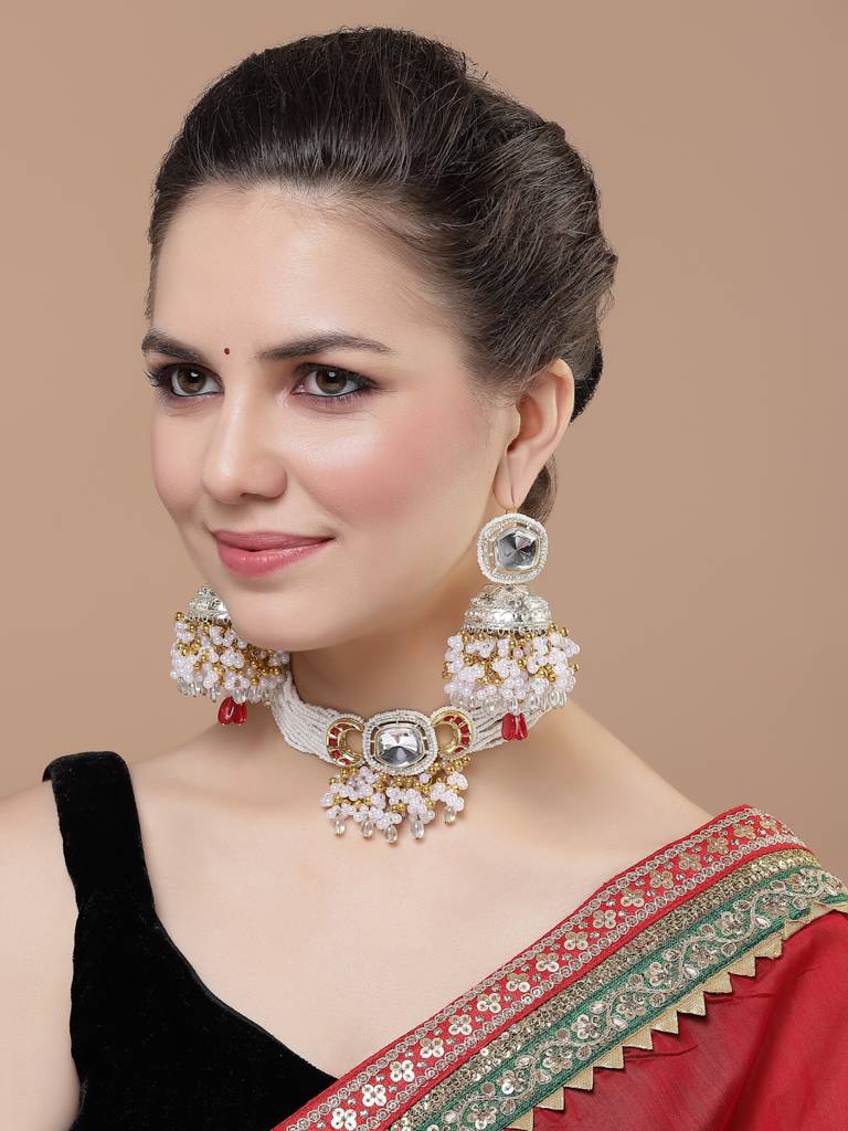 Magenta Marvel Chokar Necklace : DGNC23013
