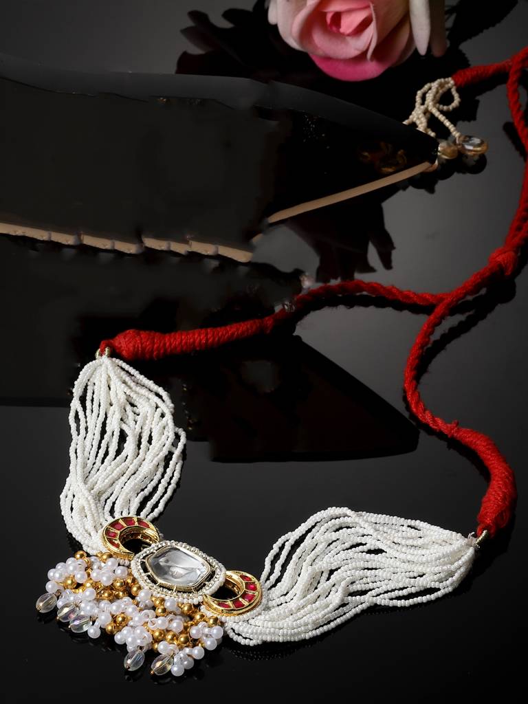 Magenta Marvel Chokar Necklace : DGNC23013