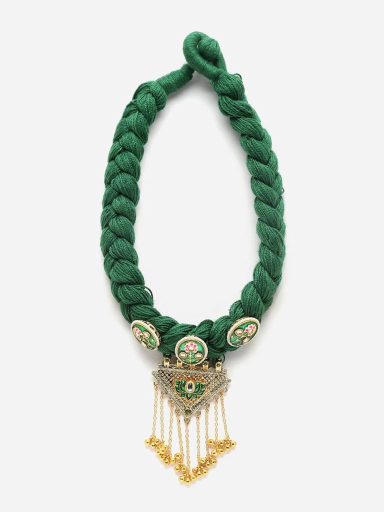 Teal Chokar Necklace : DGNC23015