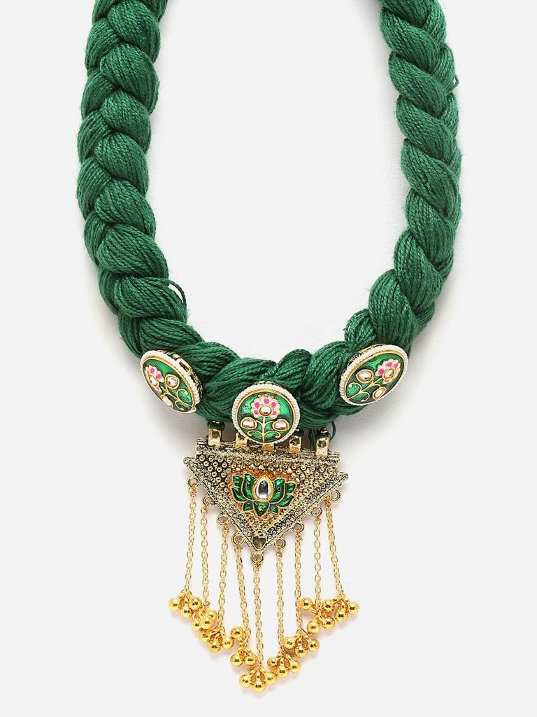 Teal Chokar Necklace : DGNC23015