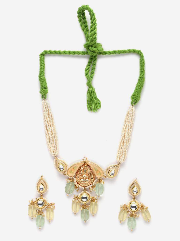 Glint Necklace With Earring Jewellery Set : DGNCE23012
