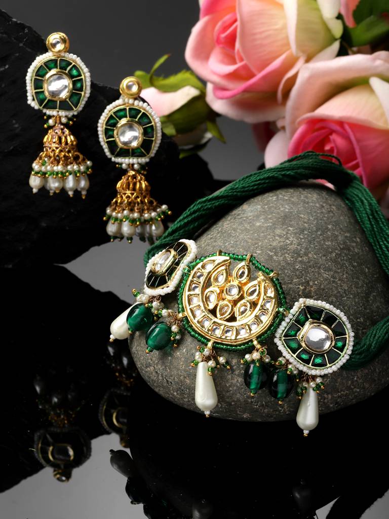 Lagoon Necklace With Earring Jewellery Set : DGNCE23021