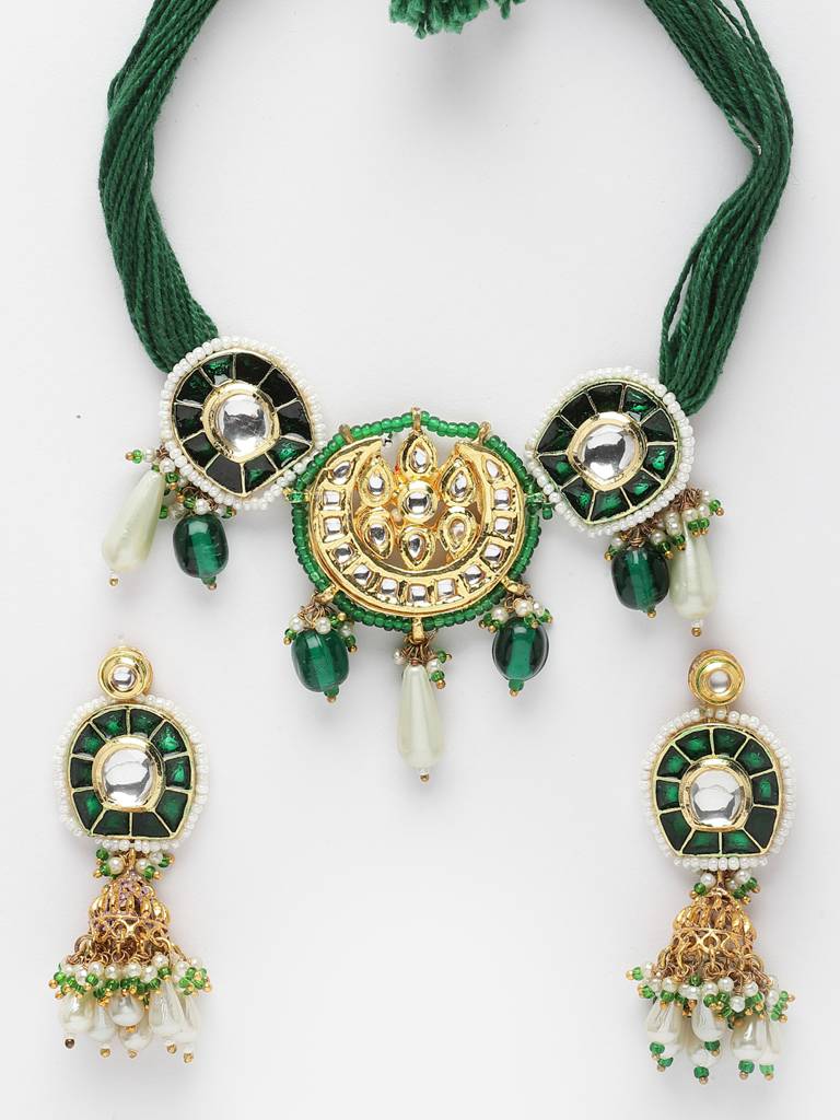 Lagoon Necklace With Earring Jewellery Set : DGNCE23021