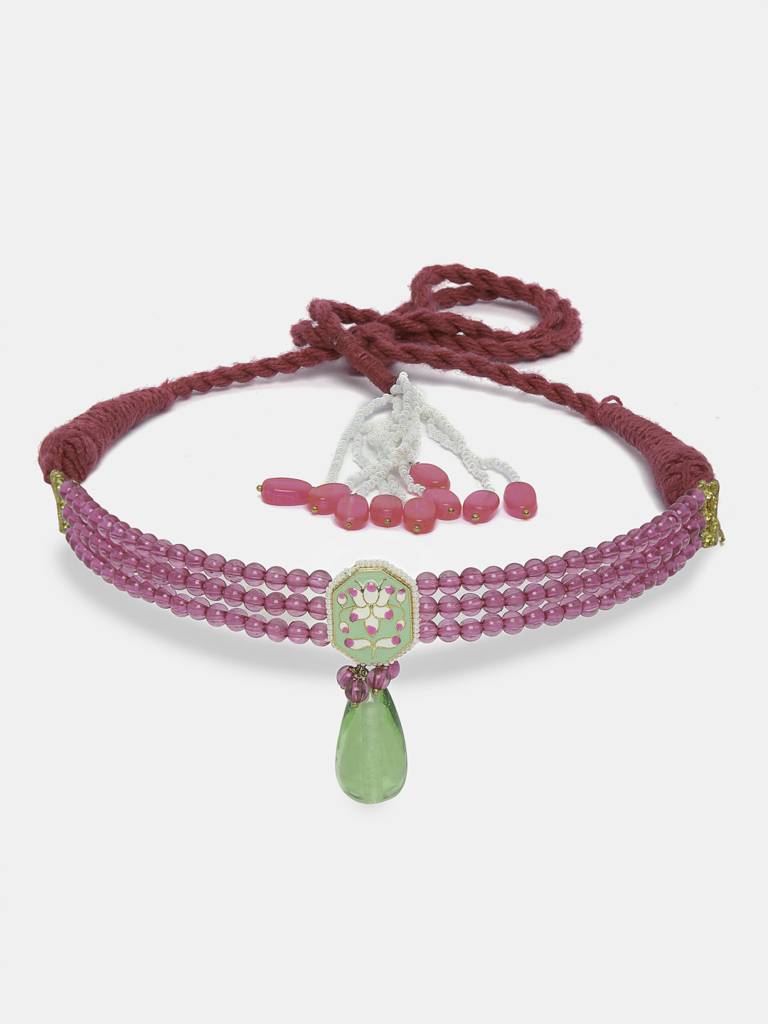 Serpentine Necklace With Earring Jewellery Set : DGNCE23025