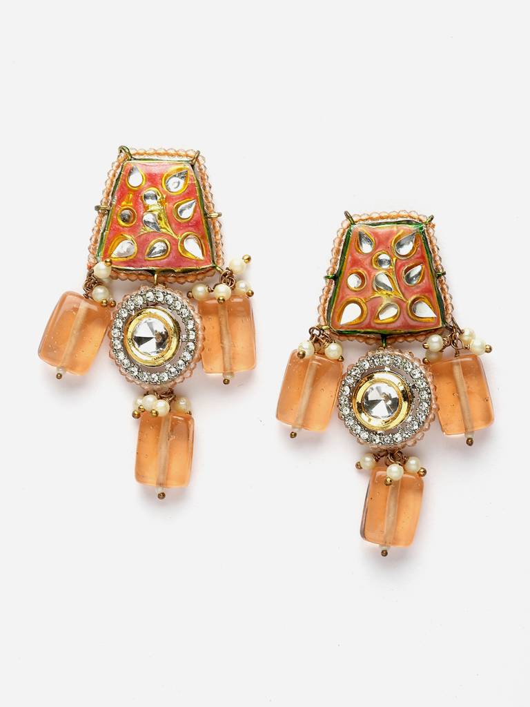 Sunset Necklace With Earring Jewellery Set : DGNCE23027