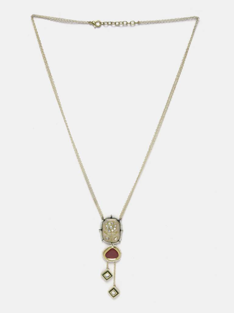Burgundy Blossom Haar Necklace : DGNH23027