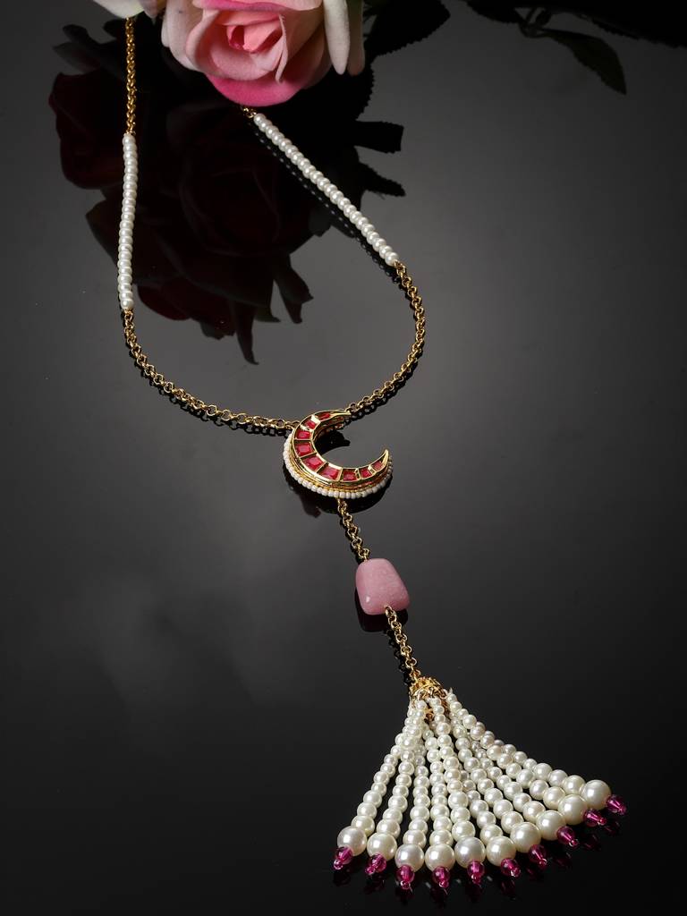 Rosy Radiance Haar Necklace : DGNH23034