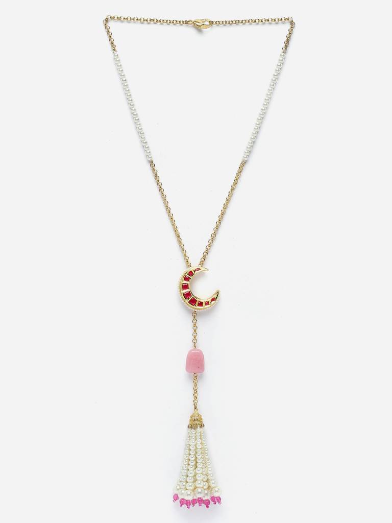 Rosy Radiance Haar Necklace : DGNH23034