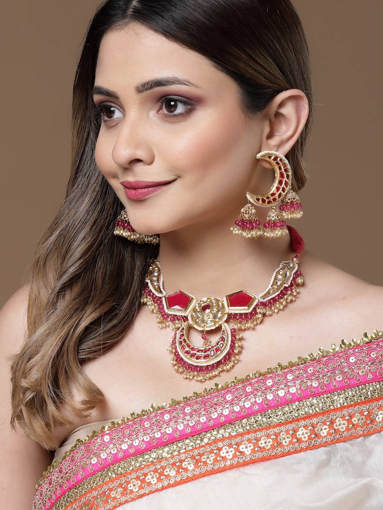 Dew Necklace With Earring Jewellery Set : DGNHE23015