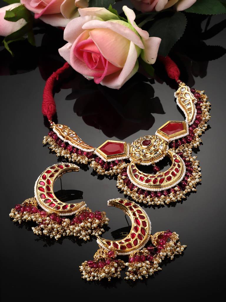 Dew Necklace With Earring Jewellery Set : DGNHE23015
