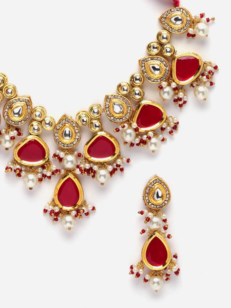 Mallow Necklace With Earring Jewellery Set : DGNHE23016