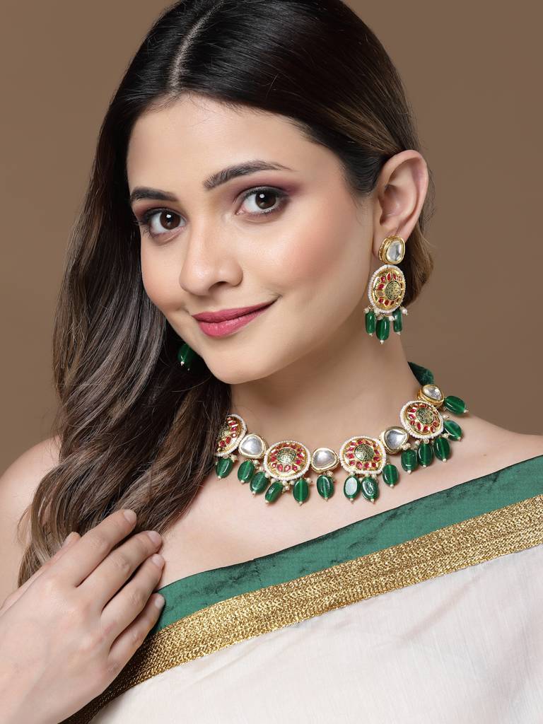 Zindagi Necklace With Earring Jewellery Set : DGNHE23017