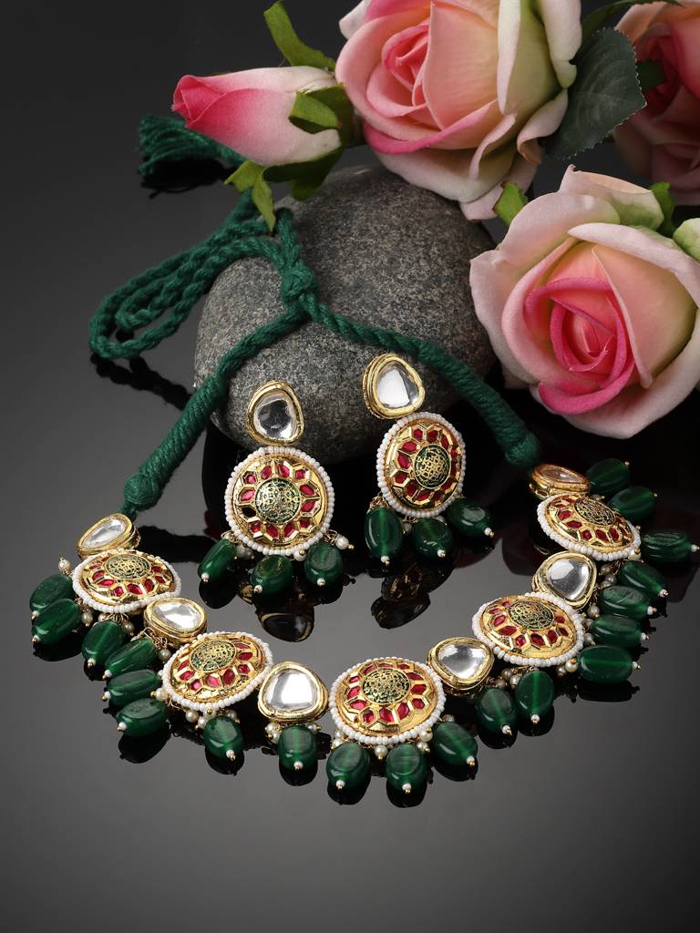 Zindagi Necklace With Earring Jewellery Set : DGNHE23017