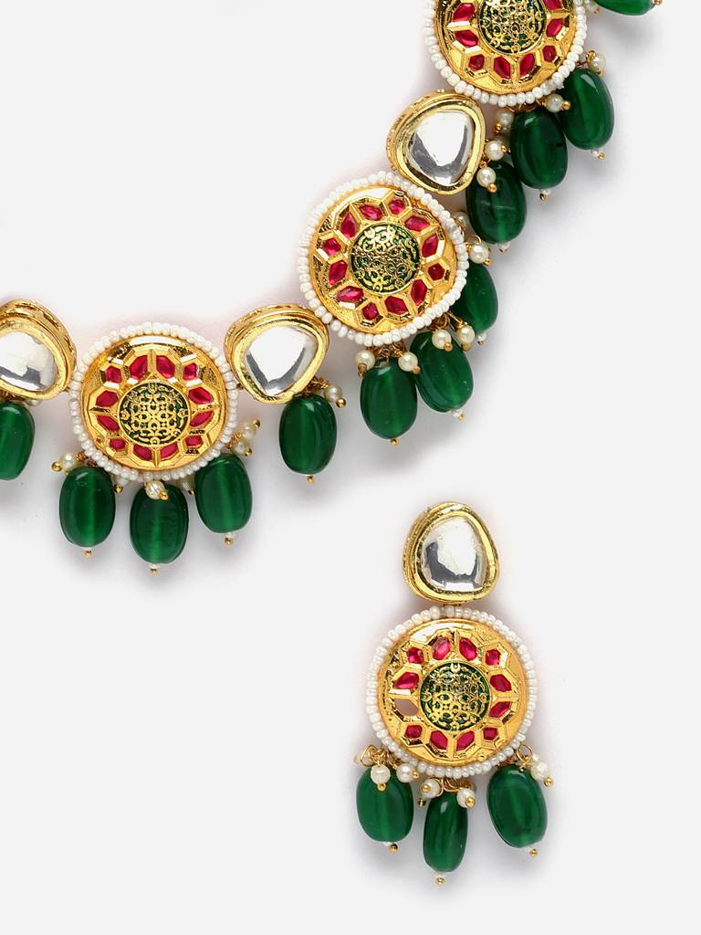 Zindagi Necklace With Earring Jewellery Set : DGNHE23017