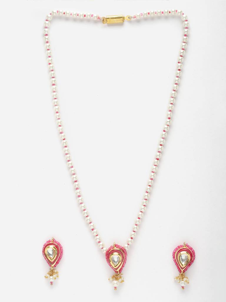 Dahlia Necklace With Earring Jewellery Set : DGNHE23021