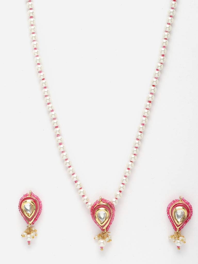 Dahlia Necklace With Earring Jewellery Set : DGNHE23021