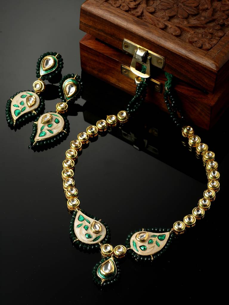 Neon Necklace With Earring Jewellery Set : DGNHE23024