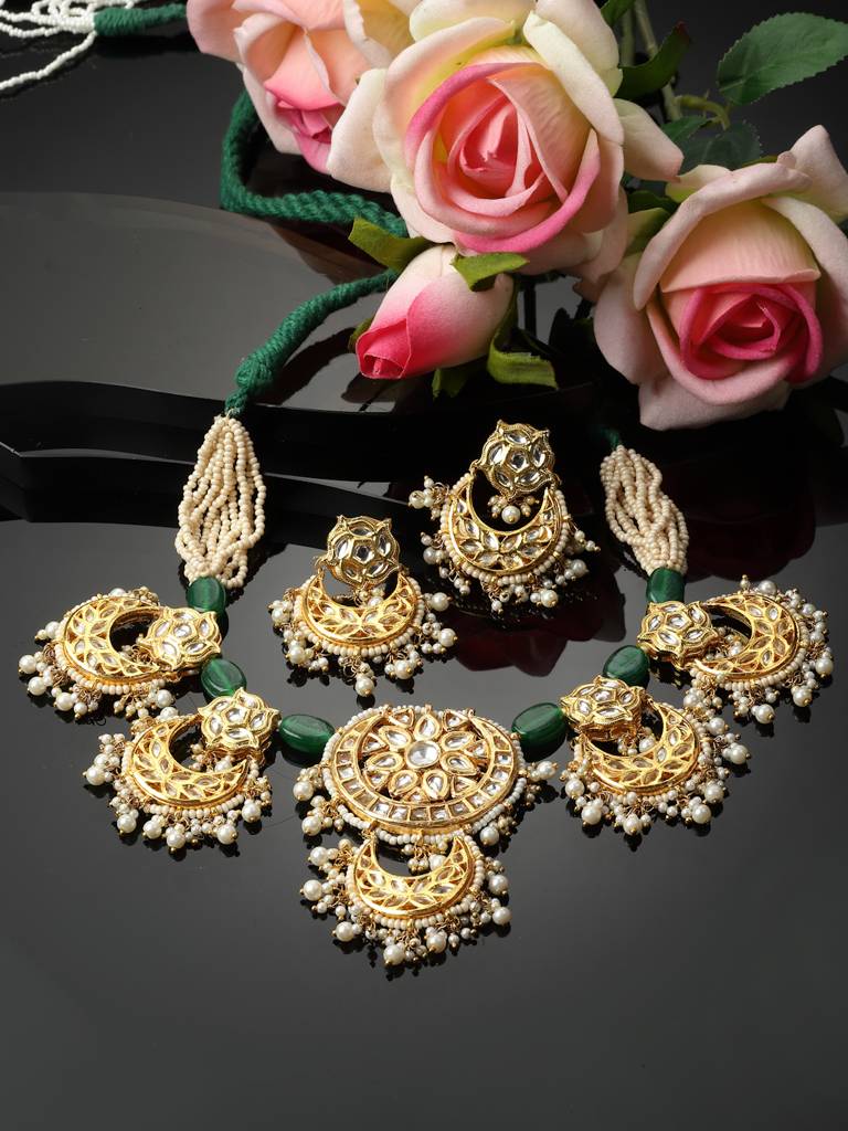 Ghubar Necklace With Earring Jewellery Set : DGNHE23026