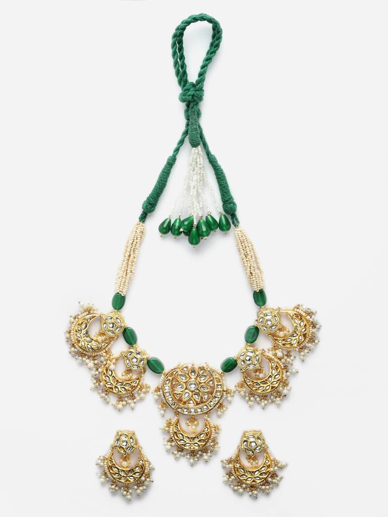 Ghubar Necklace With Earring Jewellery Set : DGNHE23026