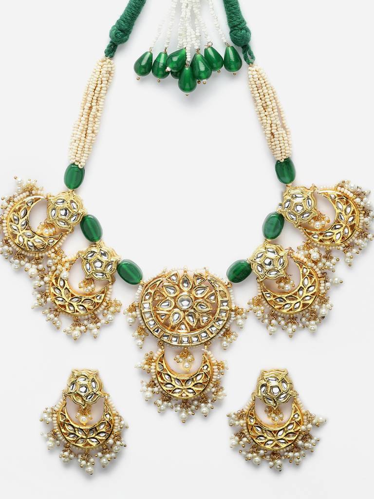 Ghubar Necklace With Earring Jewellery Set : DGNHE23026