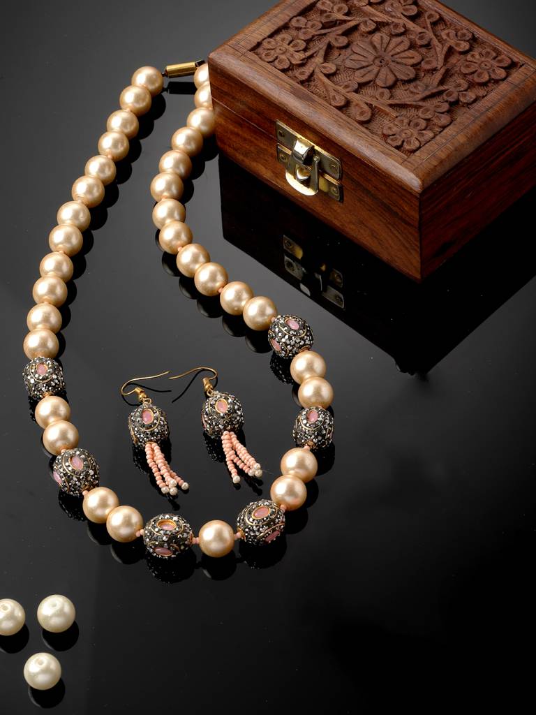 Candyfloss Necklace With Earring Jewellery Set : DGNHE23028