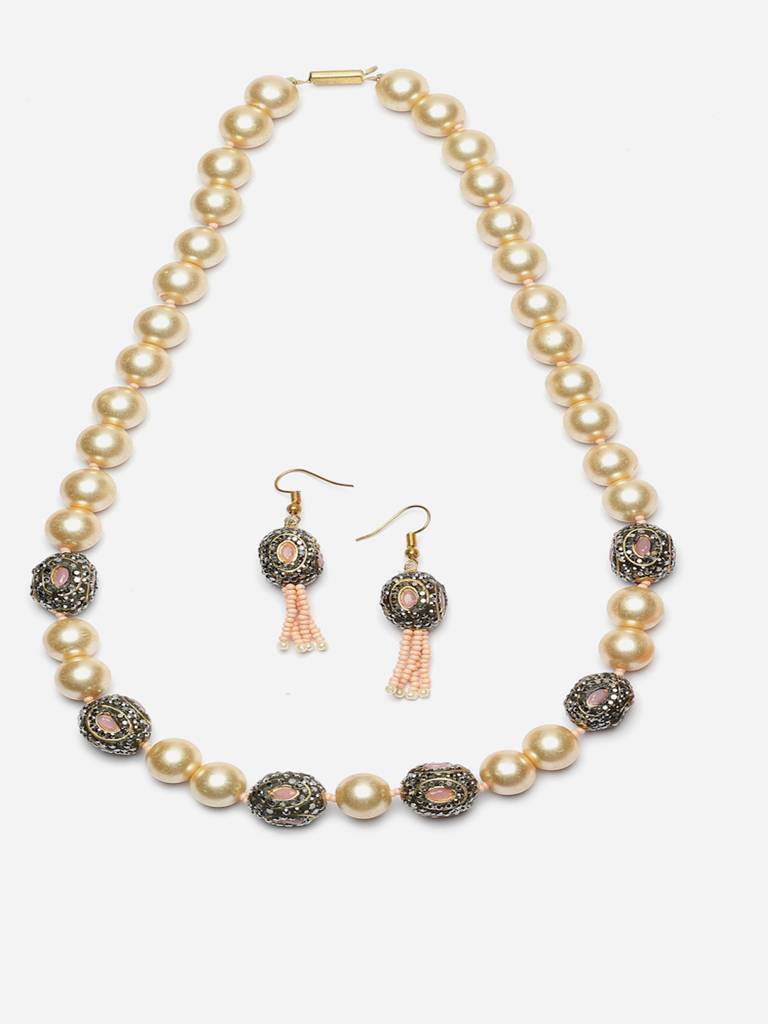 Candyfloss Necklace With Earring Jewellery Set : DGNHE23028