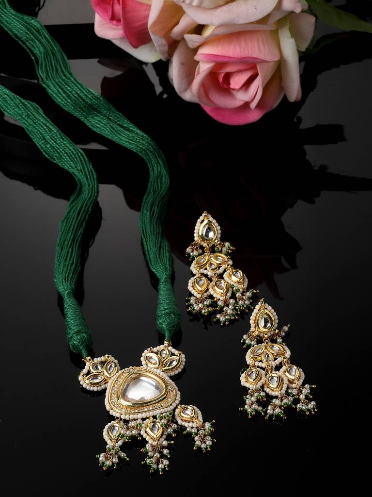 Hedge Necklace With Earring Jewellery Set : DGNHE23035