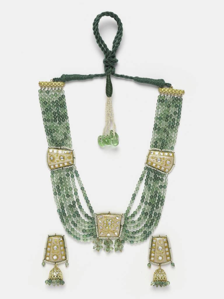 Pine Haar With Earrings Jewellery Set : DGNHE24001