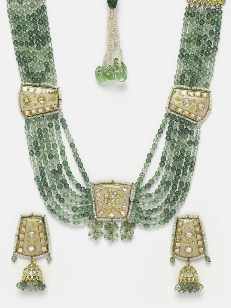 Pine Haar With Earrings Jewellery Set : DGNHE24001