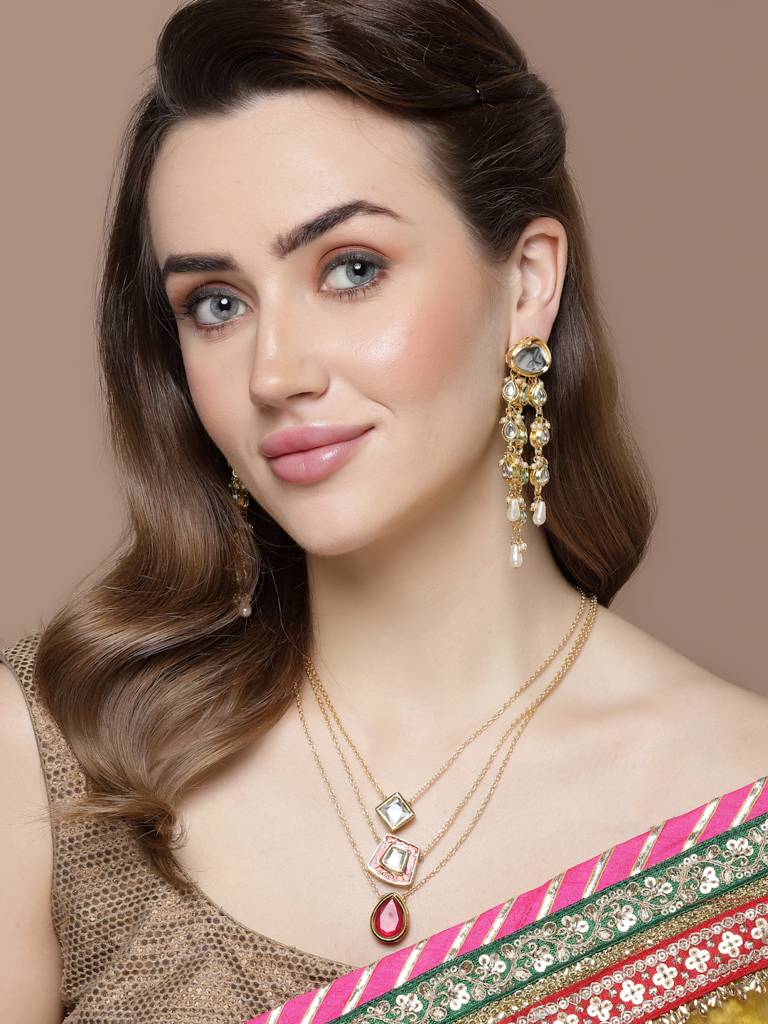 Coral Crystalline String Necklace : DGNL23008