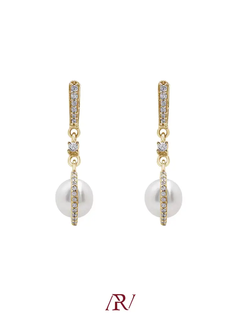 Diamond Pearl Danglers : ARV-ER-049