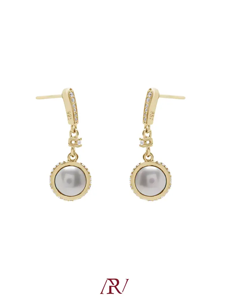 Diamond Pearl Danglers : ARV-ER-049