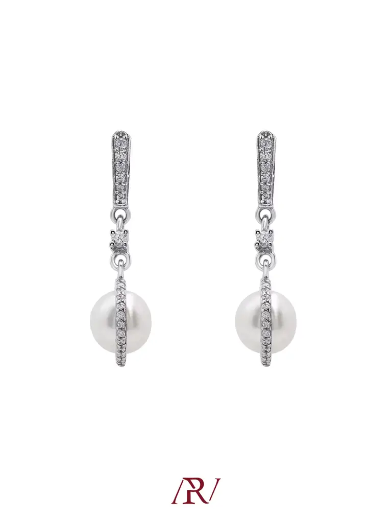 Diamond Pearl Danglers : ARV-ER-049