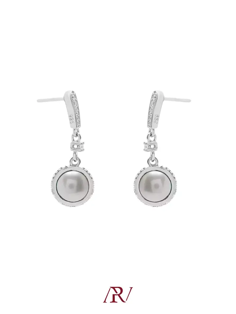 Diamond Pearl Danglers : ARV-ER-049