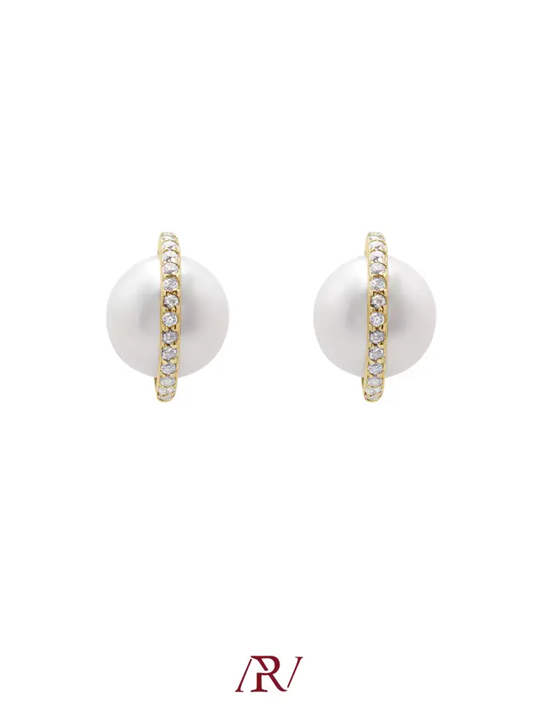 Diamond Pearl Studs : ARV-ER-048