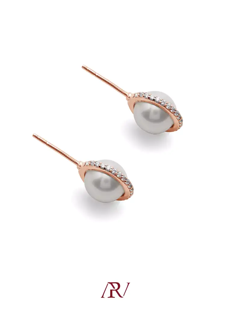 Diamond Pearl Studs : ARV-ER-048