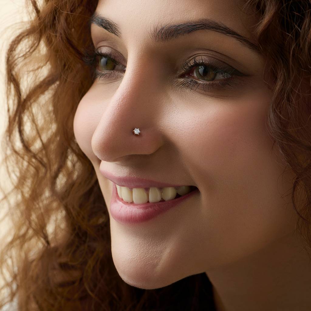 Yuvora Royal Spark Single Solitaire 14K Gold Lab Grown Diamond Nose Pin For Women | Bis Hallmarked : DIANP1046-14YG-IS