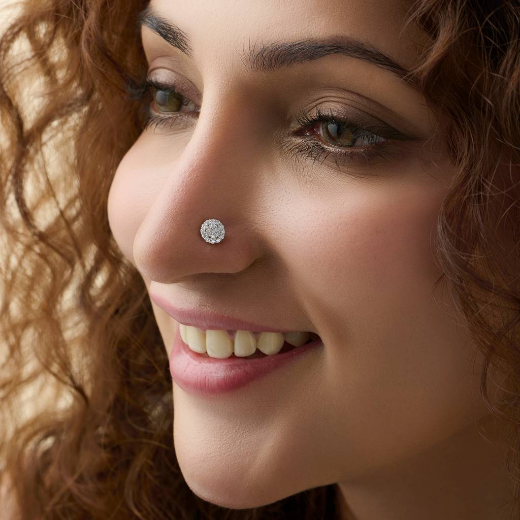 Yuvora 14K Gold Urban Constellation Lab Grown Diamond Nose Pin For Women | Bis Hallmarked : DIANP1100-14YG-IS